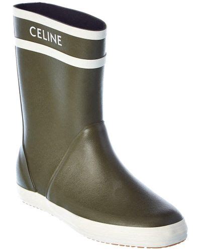 celine green rubber boots|Celine.